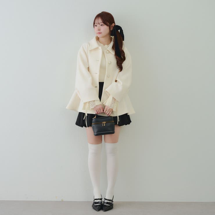 ミドル丈ペプラムコート | RMAF　NICE CLAUP / OLIVE des OLIVE | 詳細画像33 