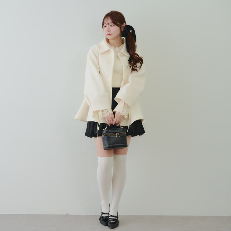 ミドル丈ペプラムコート | RMAF　NICE CLAUP / OLIVE des OLIVE | 詳細画像36 