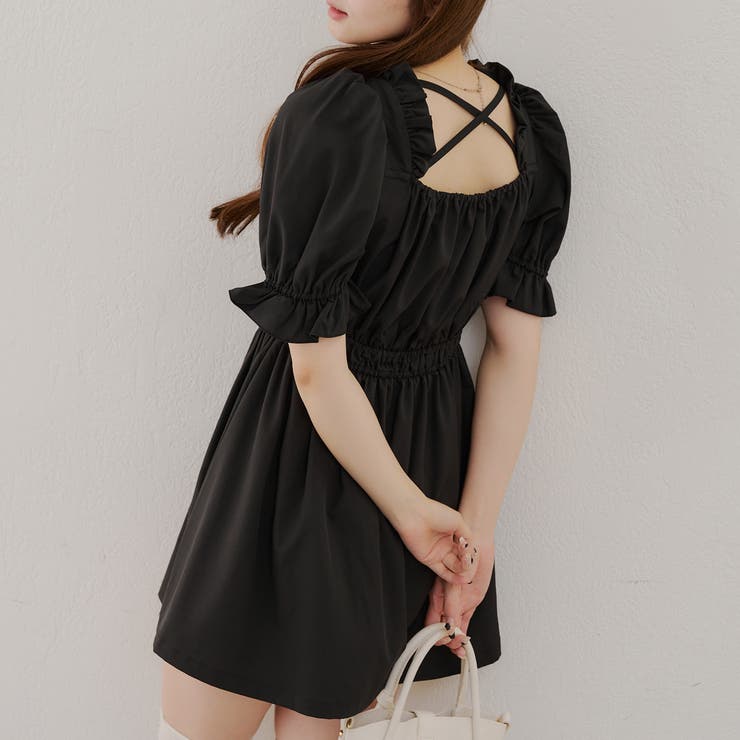 NICE CLACP フリルミニワンピース Black collection】フリルミニワンピース | レディース