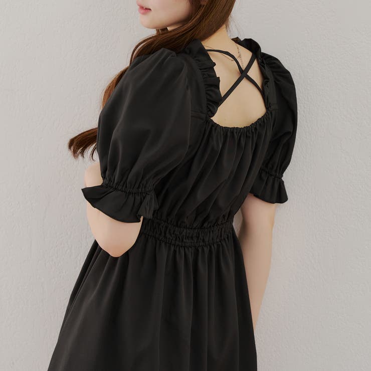 7月値上げします【Black collection】フリルミニワンピース セール】フリルミニワンピース（ワンピース）｜one way