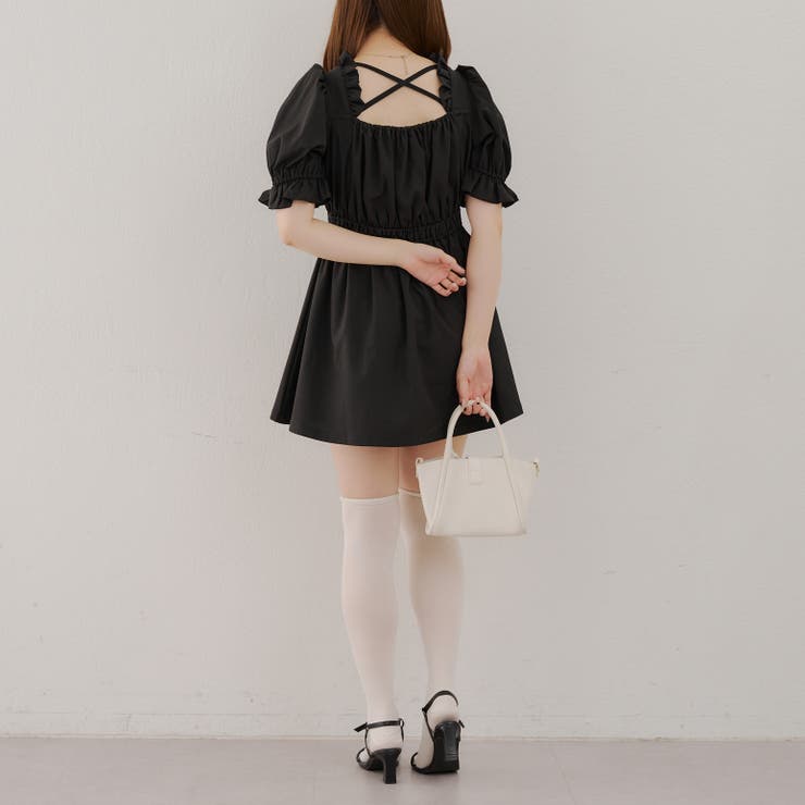 NICE CLAUPフリルミニワンピース Black collection】フリルミニワンピース | レディース