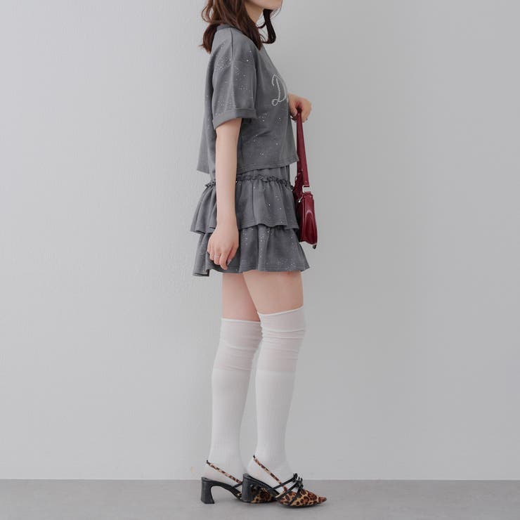 【セットアップ】キラキラTシャツ&ミニスカート | RMAF　NICE CLAUP / OLIVE des OLIVE | 詳細画像8 