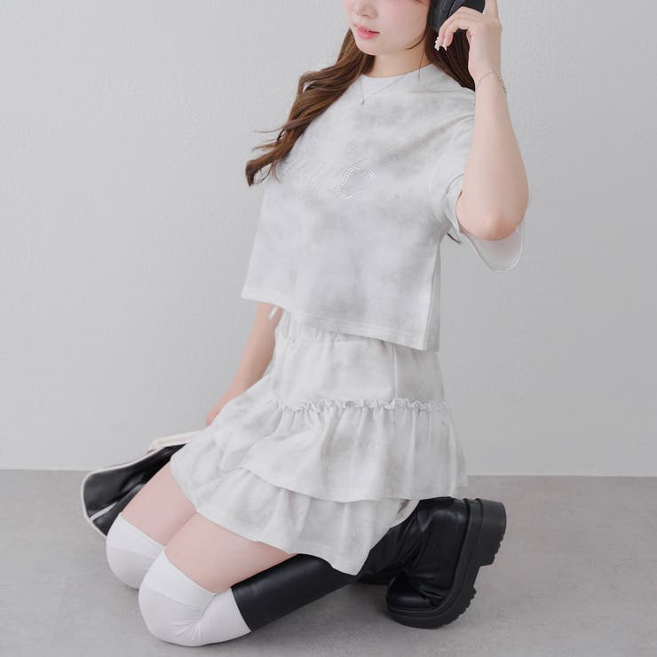【セットアップ】キラキラTシャツ&ミニスカート | RMAF　NICE CLAUP / OLIVE des OLIVE | 詳細画像9 