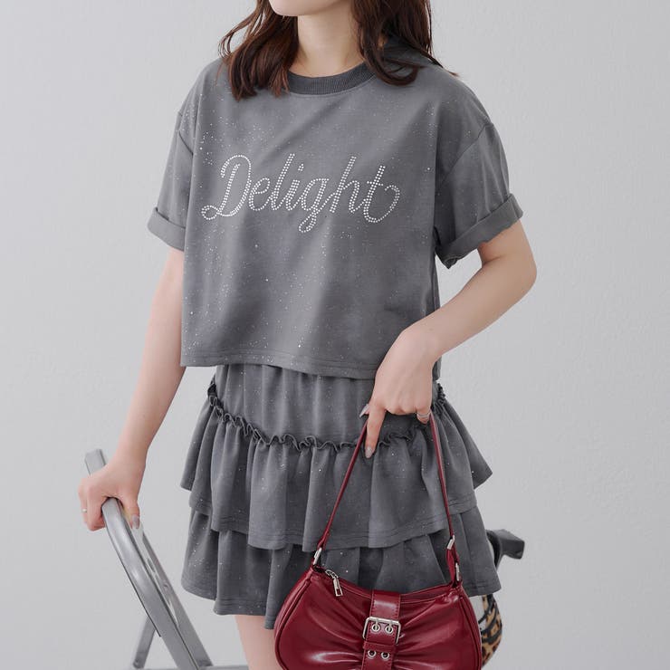 【セットアップ】キラキラTシャツ&ミニスカート | RMAF　NICE CLAUP / OLIVE des OLIVE | 詳細画像3 