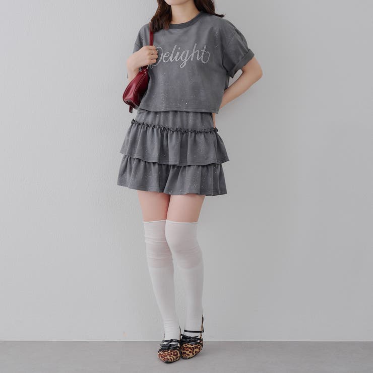 【セットアップ】キラキラTシャツ&ミニスカート | RMAF　NICE CLAUP / OLIVE des OLIVE | 詳細画像4 