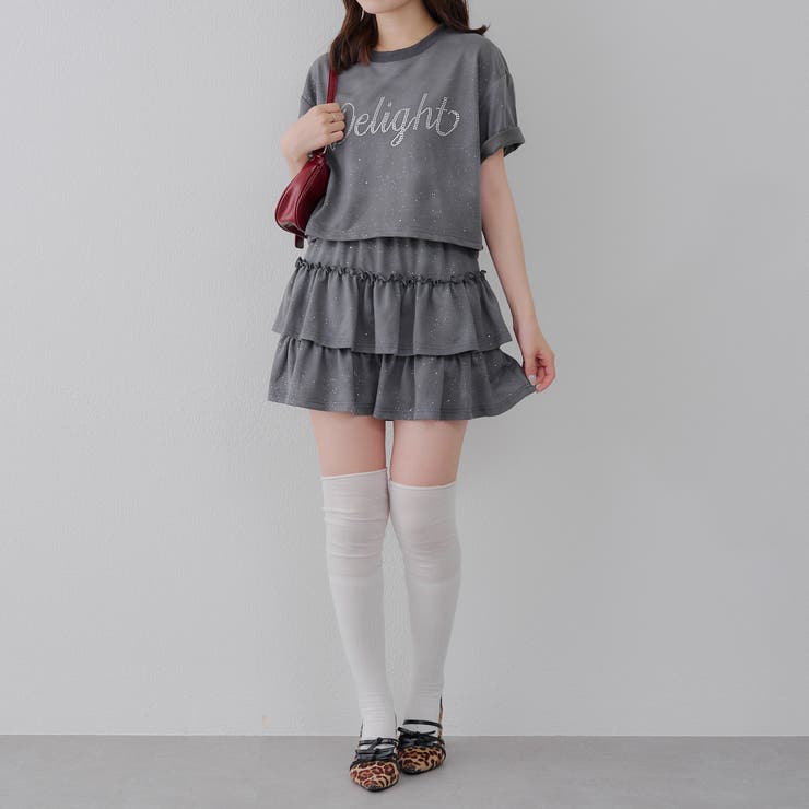 【セットアップ】キラキラTシャツ&ミニスカート | RMAF　NICE CLAUP / OLIVE des OLIVE | 詳細画像5 