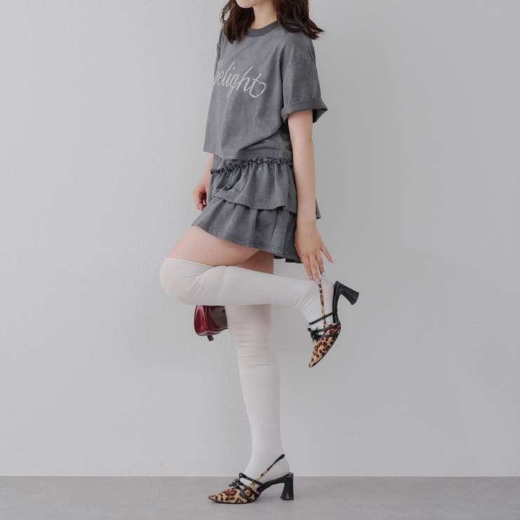 【セットアップ】キラキラTシャツ&ミニスカート | RMAF　NICE CLAUP / OLIVE des OLIVE | 詳細画像6 
