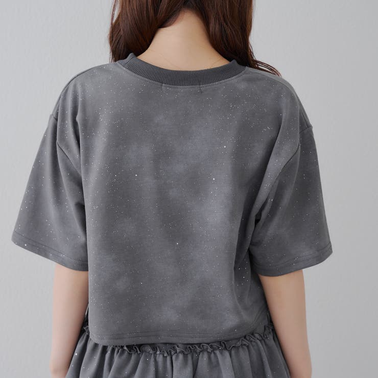 セットアップ】キラキラTシャツ&ミニスカート[品番：OLOW0016358