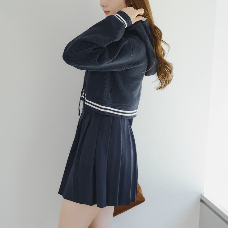 【セットアップ】ニットラインパーカー & ミニスカート | RMAF　NICE CLAUP / OLIVE des OLIVE | 詳細画像4 