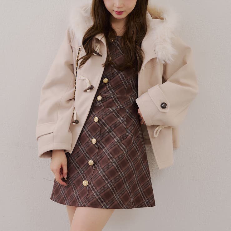 スクエアチェックミニワンピース | RMAF NICE CLAUP / OLIVE des OLIVE | 詳細画像13