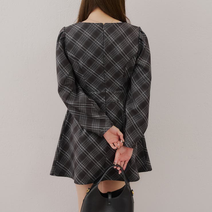 スクエアチェックミニワンピース | RMAF NICE CLAUP / OLIVE des OLIVE | 詳細画像19