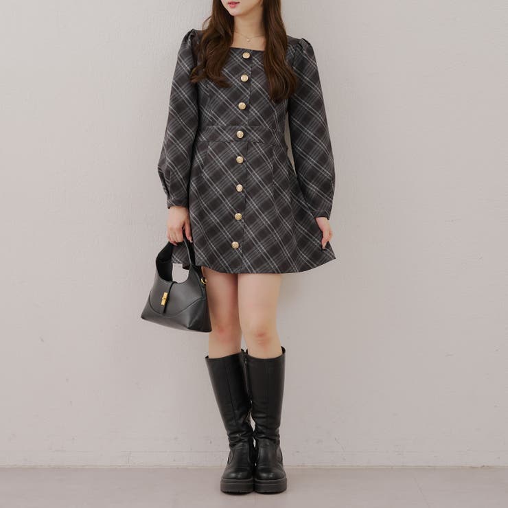 nice claup アメスリミニワンピース チェック one after another NICE CLAUP｜【Black collection】アメスリ