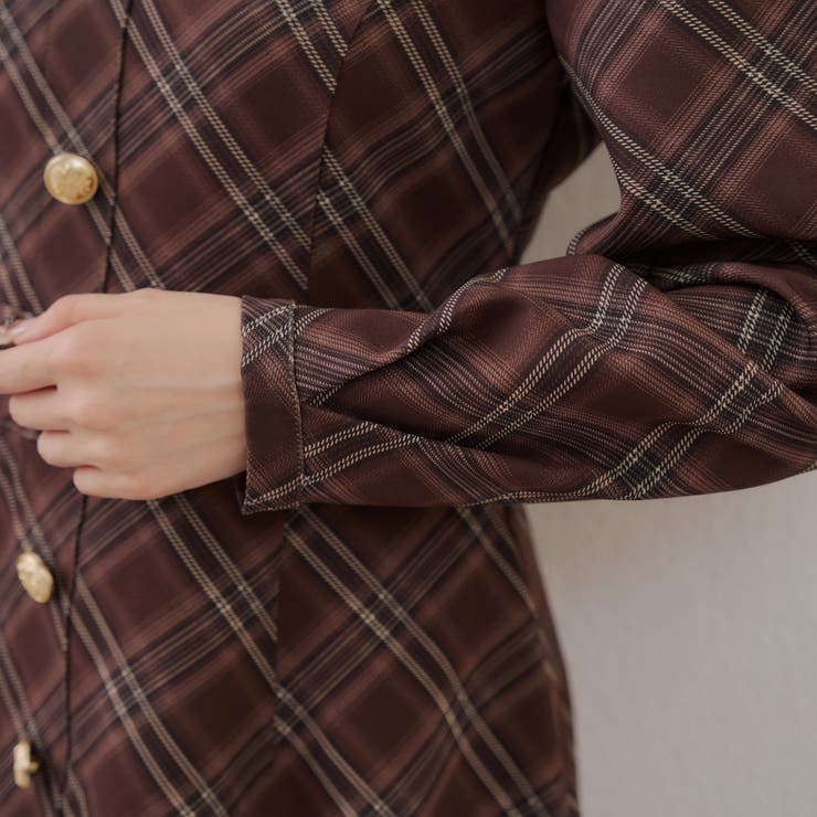 スクエアチェックミニワンピース | RMAF NICE CLAUP / OLIVE des OLIVE | 詳細画像30