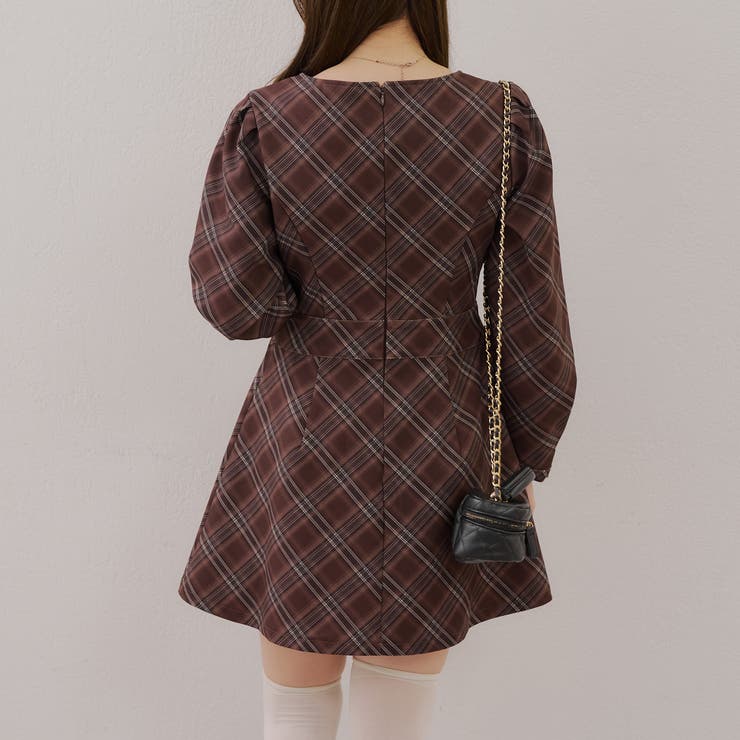 nice claup アメスリミニワンピース チェック one after another NICE CLAUP ワンピース 「新色追加！」アメ