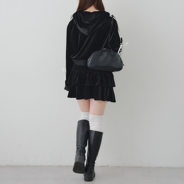 【セットアップ】袖リボンベロアパーカー & ミニスカート | RMAF　NICE CLAUP / OLIVE des OLIVE | 詳細画像10 