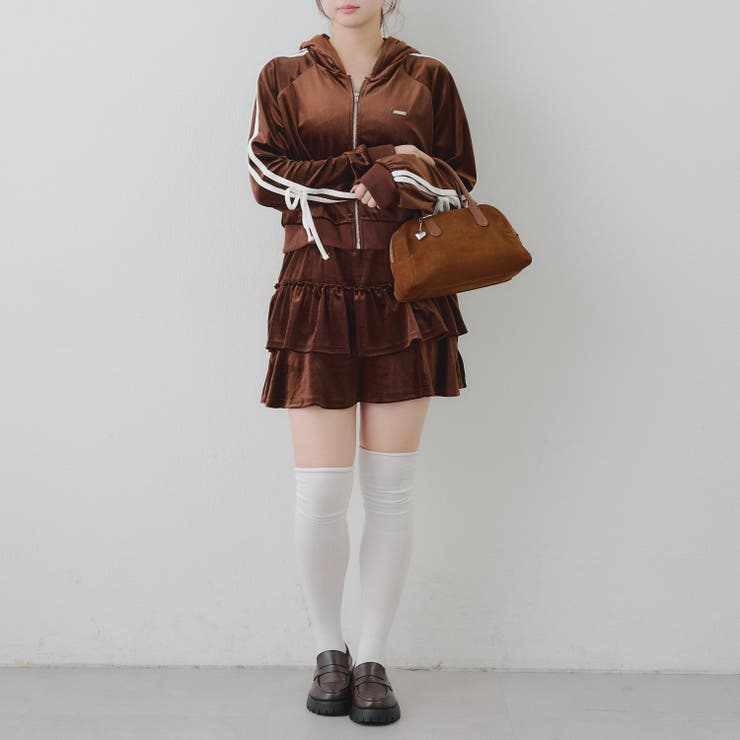 【セットアップ】袖リボンベロアパーカー & ミニスカート | RMAF　NICE CLAUP / OLIVE des OLIVE | 詳細画像16 