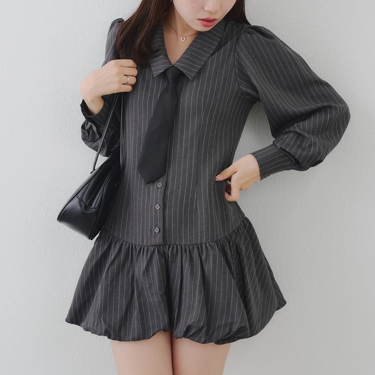ネクタイ付裾バルーンミニワンピース | RMAF　NICE CLAUP / OLIVE des OLIVE | 詳細画像36 