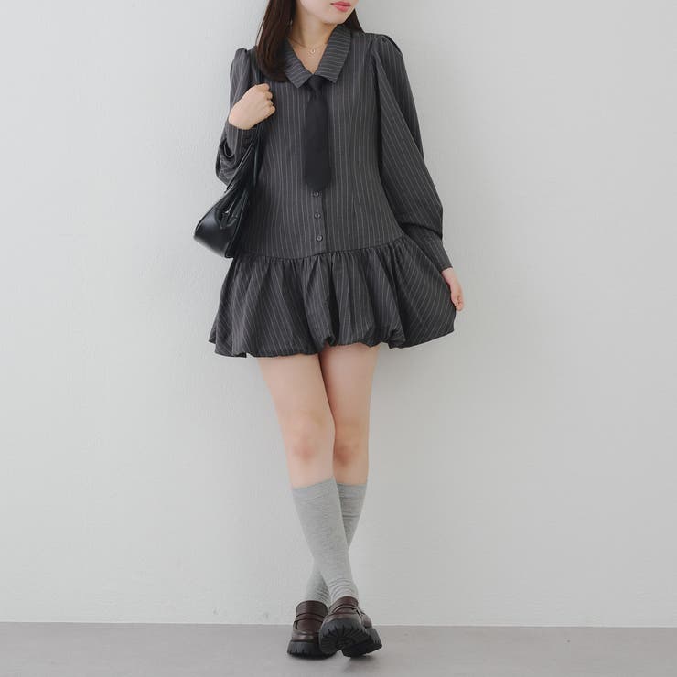 ネクタイ付裾バルーンミニワンピース | RMAF　NICE CLAUP / OLIVE des OLIVE | 詳細画像39 