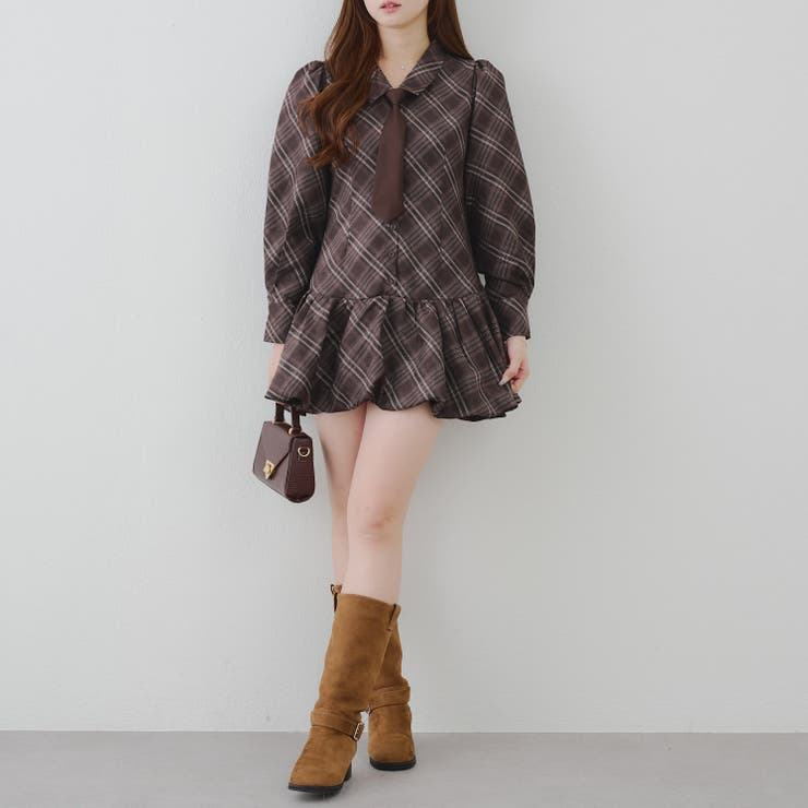 ネクタイ付裾バルーンミニワンピース | RMAF　NICE CLAUP / OLIVE des OLIVE | 詳細画像47 