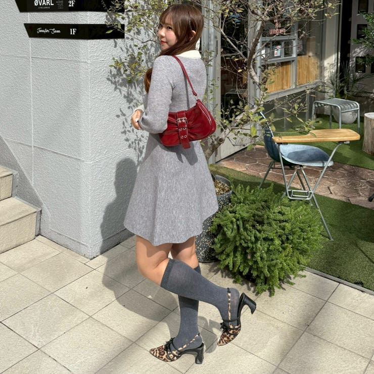 フェザー衿リブニットワンピース | RMAF　NICE CLAUP / OLIVE des OLIVE | 詳細画像17 