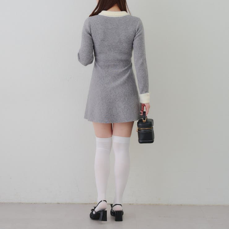 フェザー衿リブニットワンピース | RMAF　NICE CLAUP / OLIVE des OLIVE | 詳細画像40 