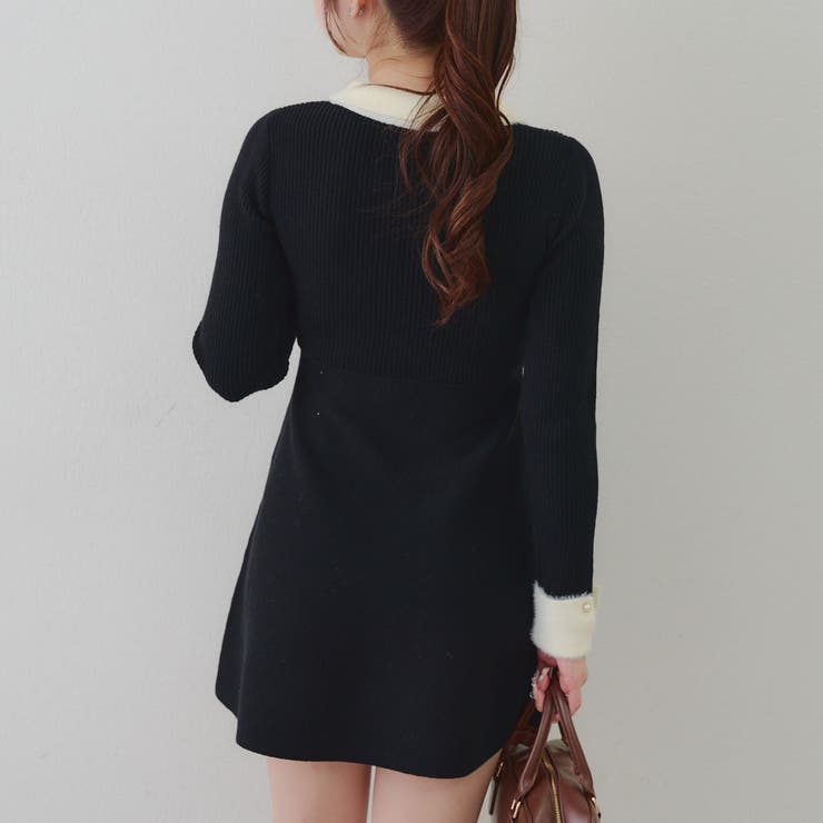 フェザー衿リブニットワンピース | RMAF　NICE CLAUP / OLIVE des OLIVE | 詳細画像44 