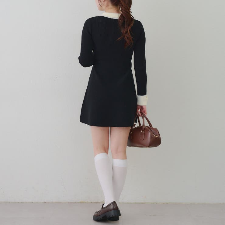 フェザー衿リブニットワンピース | RMAF　NICE CLAUP / OLIVE des OLIVE | 詳細画像48 