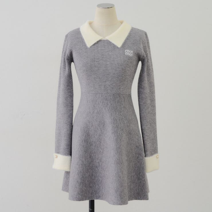 フェザー衿リブニットワンピース | RMAF　NICE CLAUP / OLIVE des OLIVE | 詳細画像50 