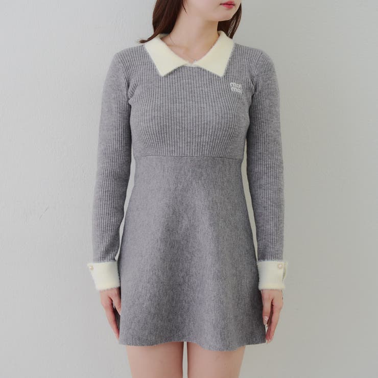 フェザー衿リブニットワンピース | RMAF　NICE CLAUP / OLIVE des OLIVE | 詳細画像52 