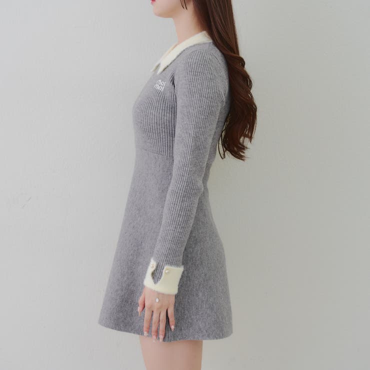 フェザー衿リブニットワンピース | RMAF　NICE CLAUP / OLIVE des OLIVE | 詳細画像53 