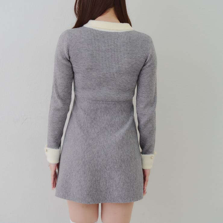 フェザー衿リブニットワンピース | RMAF　NICE CLAUP / OLIVE des OLIVE | 詳細画像54 