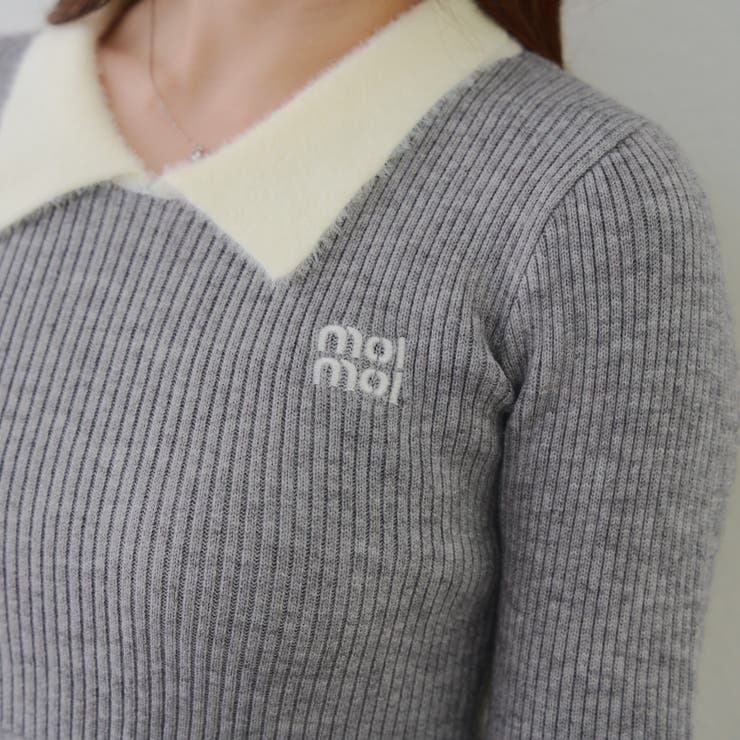 フェザー衿リブニットワンピース | RMAF　NICE CLAUP / OLIVE des OLIVE | 詳細画像56 