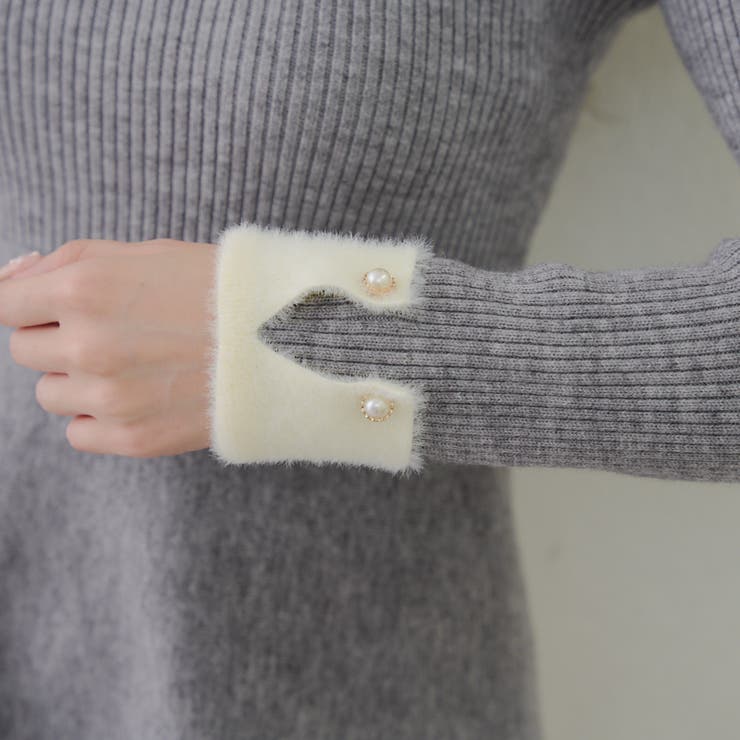 フェザー衿リブニットワンピース | RMAF　NICE CLAUP / OLIVE des OLIVE | 詳細画像57 