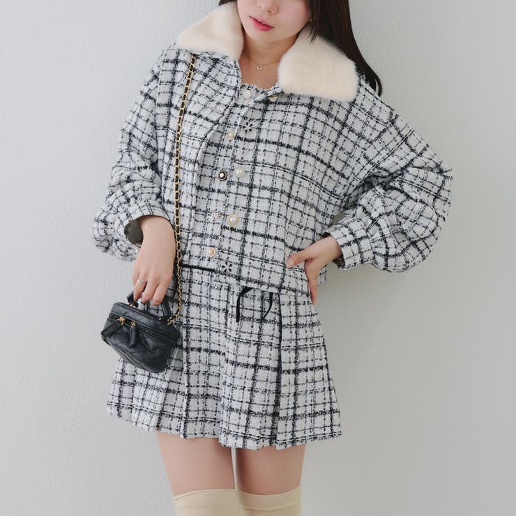 ラメツイードミニ丈ジャンスカ | RMAF　NICE CLAUP / OLIVE des OLIVE | 詳細画像9 