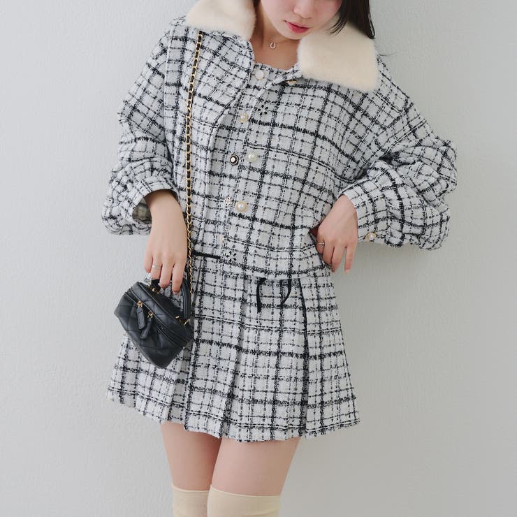 ラメツイードミニ丈ジャンスカ | RMAF　NICE CLAUP / OLIVE des OLIVE | 詳細画像10 