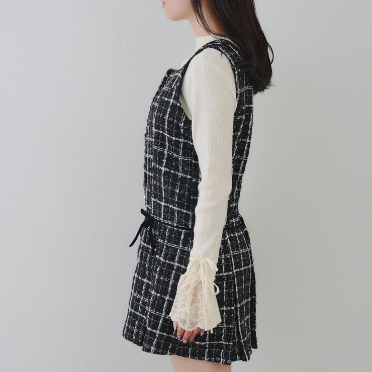 ラメツイードミニ丈ジャンスカ | RMAF　NICE CLAUP / OLIVE des OLIVE | 詳細画像19 