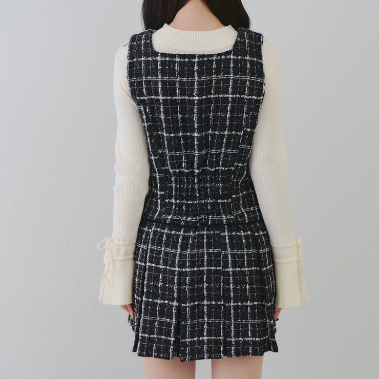 ラメツイードミニ丈ジャンスカ | RMAF　NICE CLAUP / OLIVE des OLIVE | 詳細画像20 