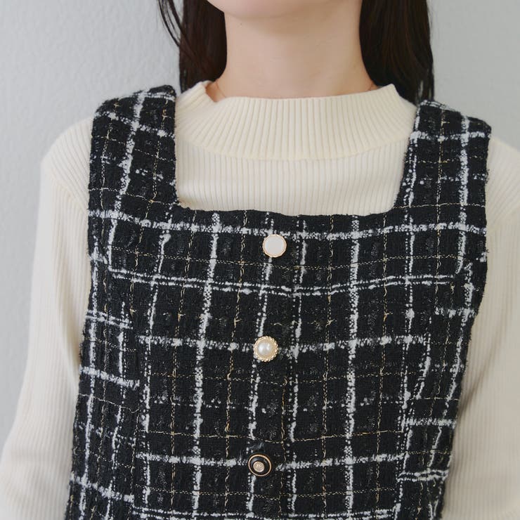 ラメツイードミニ丈ジャンスカ | RMAF　NICE CLAUP / OLIVE des OLIVE | 詳細画像21 