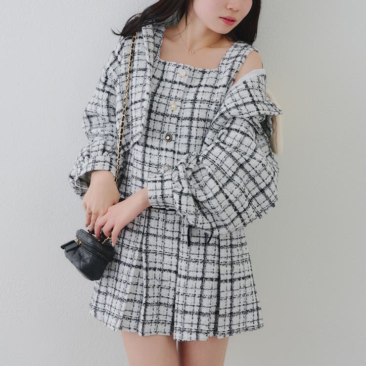 オフ | ラメツイードミニ丈ジャンスカ | RMAF　NICE CLAUP / OLIVE des OLIVE