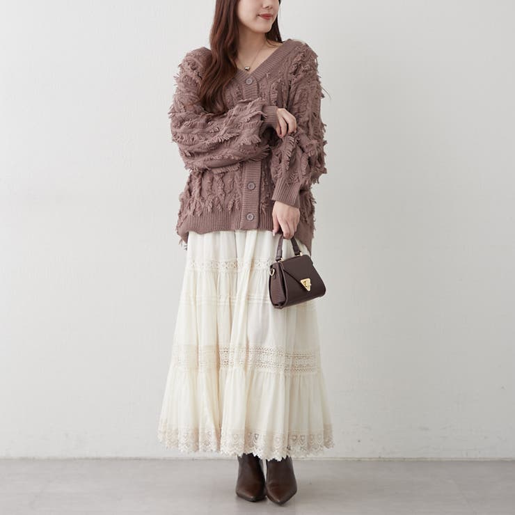 【NAO】フリンジVカーディガン | RMAF　NICE CLAUP / OLIVE des OLIVE | 詳細画像8 