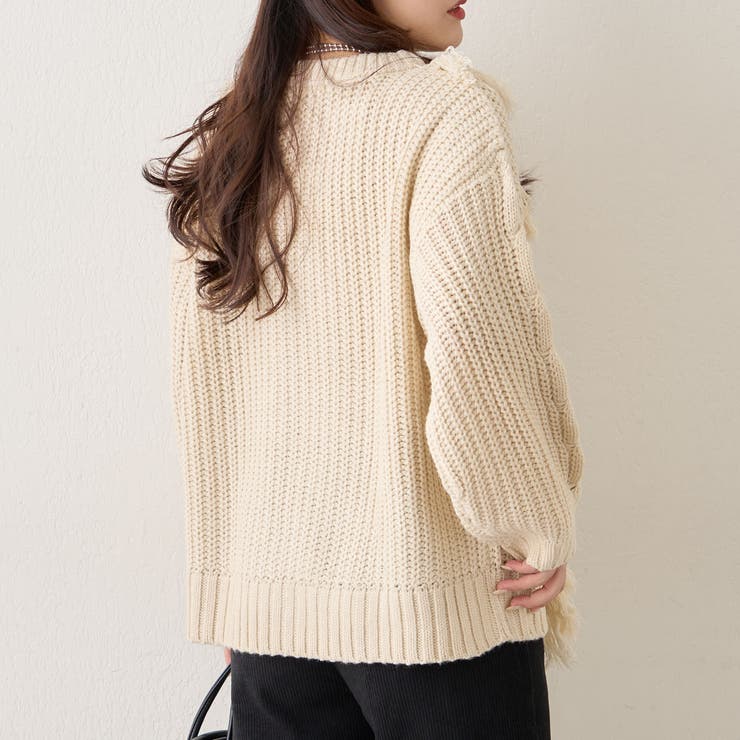 【NAO】フリンジクループルオーバー | RMAF　NICE CLAUP / OLIVE des OLIVE | 詳細画像14 