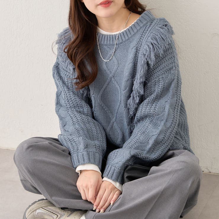 【NAO】フリンジクループルオーバー | RMAF　NICE CLAUP / OLIVE des OLIVE | 詳細画像20 