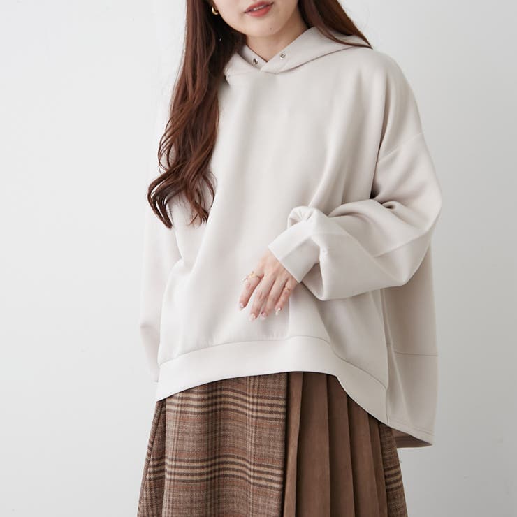 【NAO】ダンボール前後差パーカープルオーバー | RMAF　NICE CLAUP / OLIVE des OLIVE | 詳細画像5 
