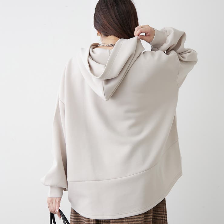 【NAO】ダンボール前後差パーカープルオーバー | RMAF　NICE CLAUP / OLIVE des OLIVE | 詳細画像7 