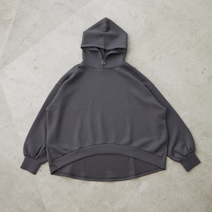 チャコール | 【NAO】ダンボール前後差パーカープルオーバー | RMAF　NICE CLAUP / OLIVE des OLIVE
