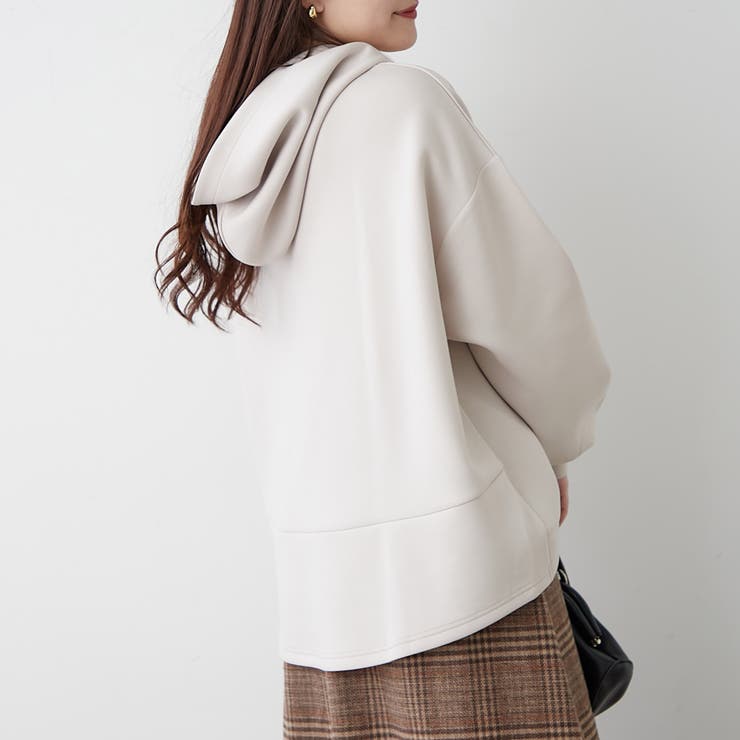 アイボリー | 【NAO】ダンボール前後差パーカープルオーバー | RMAF　NICE CLAUP / OLIVE des OLIVE