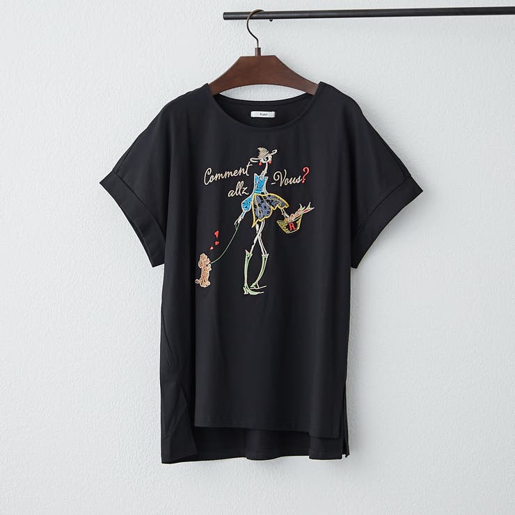 NAO】アート刺繍Tシャツ[品番：OLOW0016293]｜RMAF NICE CLAUP / OLIVE