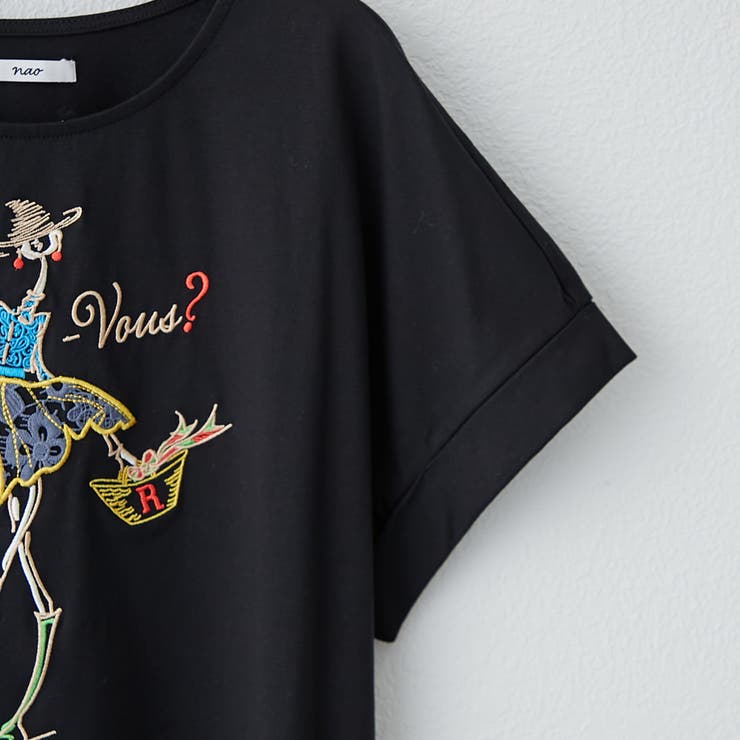 NAO】アート刺繍Tシャツ[品番：OLOW0016293]｜RMAF NICE CLAUP / OLIVE