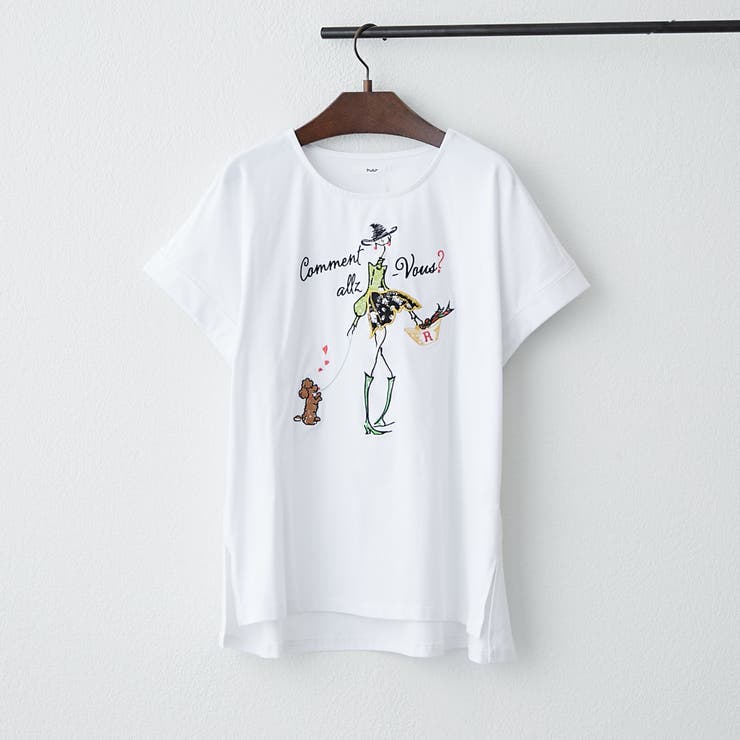 NAO】アート刺繍Tシャツ[品番：OLOW0016293]｜RMAF NICE CLAUP