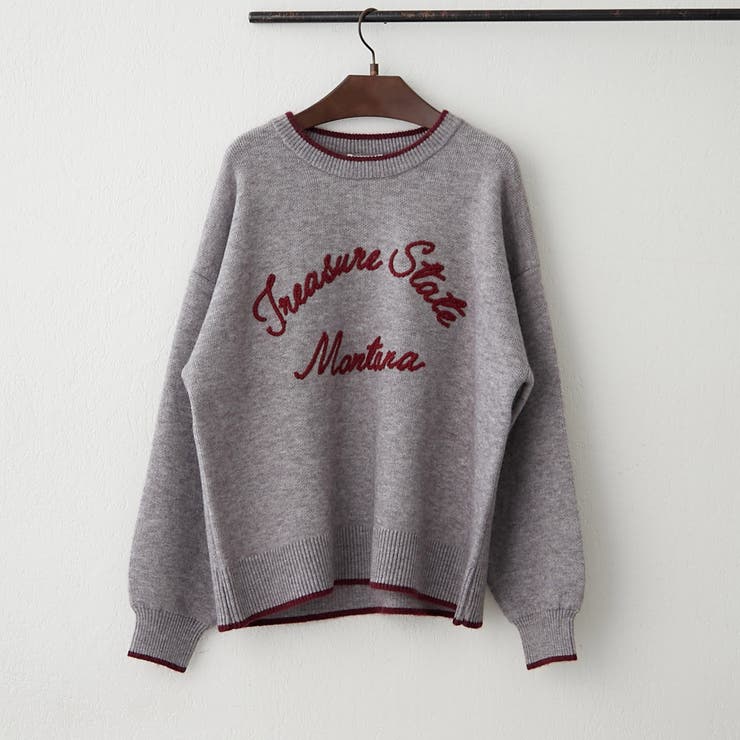 チャコール | 【NAO】コード刺繍ロゴプルオ-バー | RMAF　NICE CLAUP / OLIVE des OLIVE